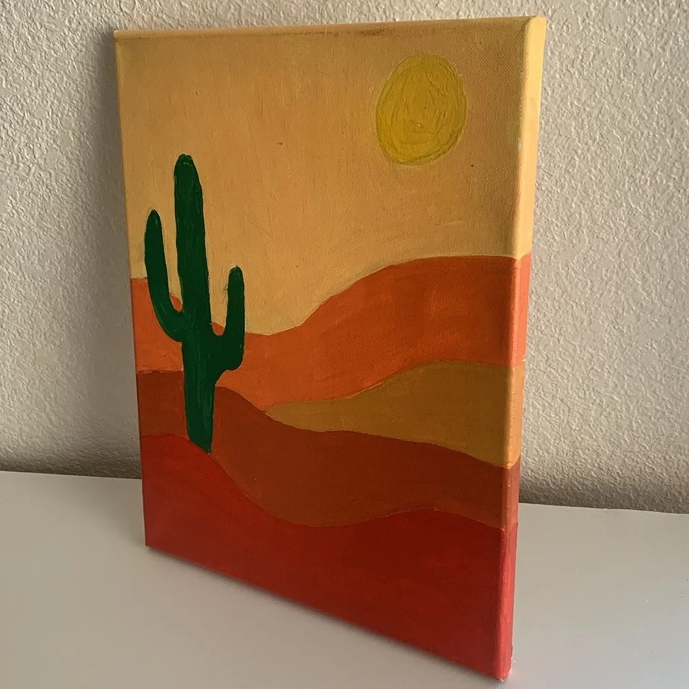 Homemade painting color green,brown dark red - Picture 5 of 8